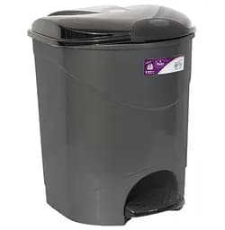 Ведро Irak Plastik Bella с педалью круглое 12 л антрацитовое (00-00020586)