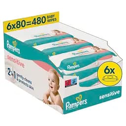 Дитячі вологі серветки Pampers Sensitive 480 шт.