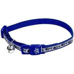 Нашийник для котів Coastal Lazer світловідбиваючий рибки блакитний 1х30 см