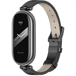 Шкіряний ремінець MiJobs для фітнес-браслета Xiaomi Mi Band 7 Type A чорний