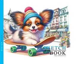 Скетчбук 7БЦ 165x128 мм, 24 аркуші, офсетний папір 100 г/м², чисті аркуші, матова ламінація, дизайн 24353