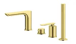 Смеситель для ванны Kohlman Experience Brushed Gold на борт ванны QB244E-GDB Золотой