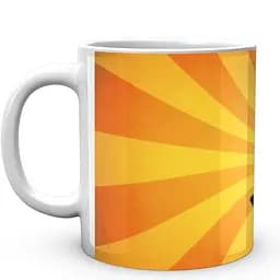 Кружка GeekLand Наруто Naruto Желтые лучи NA.02.587 330 мл белая