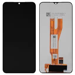 Дисплей для Samsung A015 Galaxy A01, A015M Galaxy A01, чорний, без рамки, Оригінал (переклеєне скло), з широким конектором