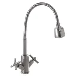 Змішувач для кухні з гнучким виливом Mixxus DVE 011 SS2823 Нержавіюча сталь