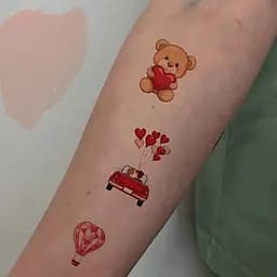 Набір тимчасових тату Любов № 1 Love-tattoo-mini-set-1-10, 12 х 7 см 10 шт - мініатюра 4
