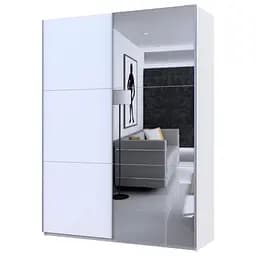 Шафа-купе Doros G-Caiser Білий/Білий 1 ДСП / 1 Дзеркало 180х60х240 (42005028)