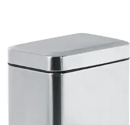 Відро для сміття Zerix Sansa-TC0105 SS Color з плавним закриттям прямокутне 5 л нержавійка (ZX5893)  - мініатюра 2