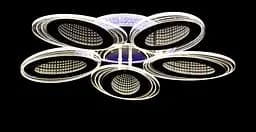Люстра стельова LED Splendid Ray LK28963/5, 156W, хром/білий, димер, сучасний стиль для дому