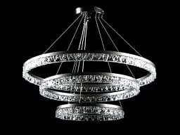 Люстра стельова LED Splendid Ray L133/800+600+400/3, 100W, хром, чорний, сучасний стиль для дому