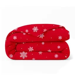 Дитяча постільна білизна фланель Cosas SNOWFLAKES CRANBERRY CS3 110х140см (Flannel_SnowflakesCranberry_El80-01Snow_140) - мініатюра 3