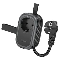 Мережевий подовжувач Hoco NS7 Sharp 1 position (PD20W/1C2A) Desktop Socket Black