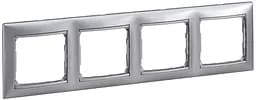 Рамка 4 пости Valena Classic алюміній Legrand osv0002066