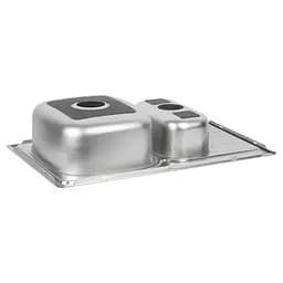 Кухонна мийка 780x500x180 мм + сифон Wezer 7850(08) Decor, Decor - мініатюра 4