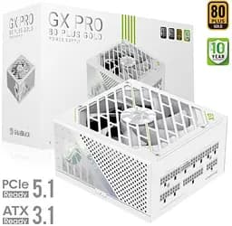 Блок живлення GameMax GX PRO 850G 850W ATX 3.1 80+ Gold White (GX PRO 850G WH) - мініатюра 4
