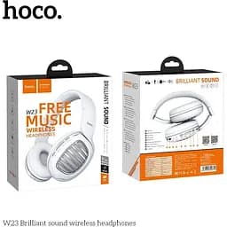Навушники Bluetooth Hoco Brilliant Sound W23 з MicroSD/AUX білі - мініатюра 2