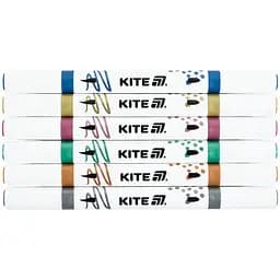 Маркери акрилові двосторонні Kite Creative металік 6 шт. (K-1294) - мініатюра 2