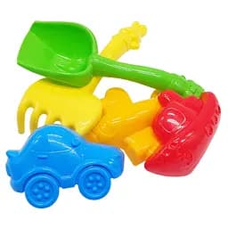 Набор для песочницы "Колокольчик №4" Colorplast 1005 лопатка, грабли, пасочки