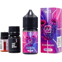 Набор компонентов для самозамеса солевой заправки Wes Ai Neon Raspberry Сочная Малина 30 мл, 0-50 мг (18616)