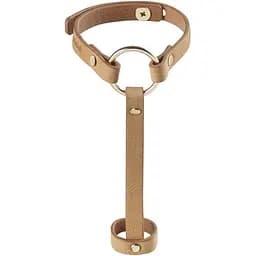 Пара браслетов на запястье и палец Bijoux Indiscrets Maze Hand Bracelet Harness Brown
