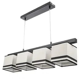 Люстра підвісна Brille з абажуром E14 60W BK (BKL-621S/4)