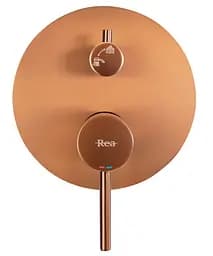 Душова система Rea Lungo brushed copper + BOX прихованого монтажу REA-P8809, Теплий захід сонця - мініатюра 5