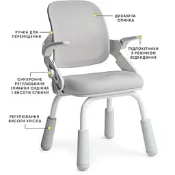 Дитяче крісло Mealux Neo Air Static Grey (Y-306 G) - мініатюра 2