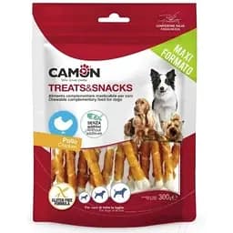 Ласощі для собак Camon, кальцієва кісточка з куркою, 300г