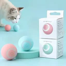 Іграшка для кішки USB smart м'яч-кулька PetGravity з хаотичним рухом та світловою панеллю - мініатюра 2
