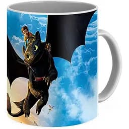 Кухоль GeekLand Як приручити дракона в небі HD.02.02 330 мл чорний