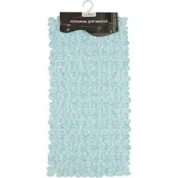 Килимок для ванної Eco Fabric Галька 68х34 см прозоро-блакитний (6834-003) - мініатюра 3