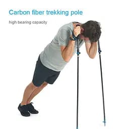 Трекінгова палиця Naturehike ST07 (NH18D010-Z) 115-135см складна - бордова - мініатюра 5