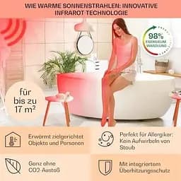 Інфрачервоний обігрівач для ванної кімнати Klarstein Hot Spot Crystal (10032942) - мініатюра 4