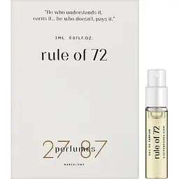 Парфюмерная вода пробник 27 87 Perfumes Rule of 72 2 мл