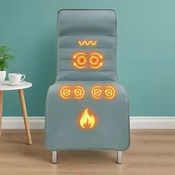 Массажный матрас с подогревом full body massage mattress Серый, массажная накидка с подогревом на стул кровать