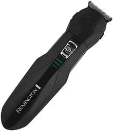 Remington Набір для стрижки для бороди Edge all in one kit, вусів, голови, носа і тіла, акум., насадок-10, титан.напил., чорний - мініатюра 2