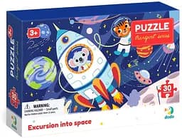 Пазли картонні "Екскурсія до космосу" 300374 Dodo (3-4 роки) 30 ел., в коробці (4820198243104)