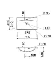 Раковина Adamant Emil 60 white 4824296201401, Білий - мініатюра 5