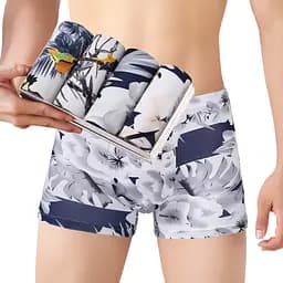 Комплект чоловічих трусів боксерів з принтом 4 шт. XXL Білий