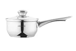 Ківш Ardesto Gemini Gourmet, зі скляною кришкою, нержавіюча сталь, 1 л (AR1910GSS) - мініатюра 3