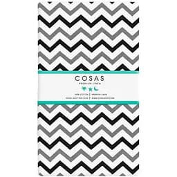 Простирадло Cosas полуторне 155х240 grey zigzag cs3, чорний (ZigGreyBlack_155)