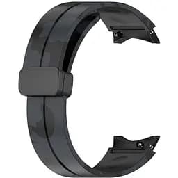 Браслет Cls-color для Samsung Galaxy Watch 4 - чорно-сірий ширина кріплення 20мм силікон Watchbands (W31-0WB21134651) - мініатюра 2