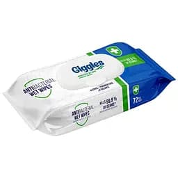 Влажные салфетки Giggles Антибактериальные, 72 шт.
