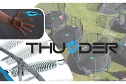 Батут із внутрішньою сіткою THUNDER OUTSIDE PRO 8FT 244 см Black/Blue - мініатюра 3