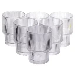 Набор стеклянных стаканов 6 штук по 200 мл для напитков из толстого стекла Прозрачный Yiwu HP-19-178-4