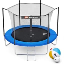Батут Hop-Sport 8ft с внутренней сеткой 244 см синий