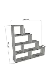 Стелаж для книг Moreli GT-57 1422x1427x280 мм Біла (mo-gt57-white) - мініатюра 2