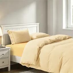 Комплект постільної білизни Полуторний Lovely Svi (120 г/м2) варена бавовна - Жовта смужка - мініатюра 3