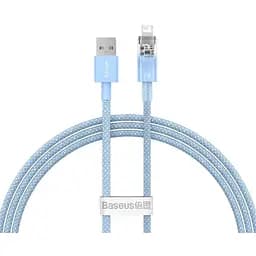 Кабель Baseus Explorer Series Fast Charging Cable with Smart Temperature Control USB to iP 2.4A 1 м блакитний