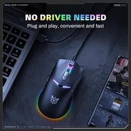 Комп'ютерна мишка Onikuma ігрова CW-95 з RGB підсвіткою для ПК 6400 DPI дротова USB для комп’ютера та ноутбука - мініатюра 8